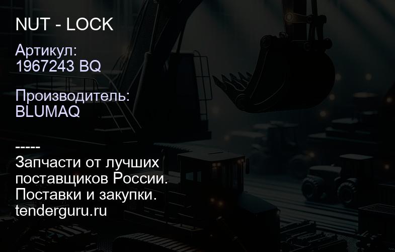 1967243 BQ NUT - LOCK | купить запчасти